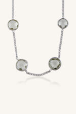 Green Amethyst Necklace in 92.5 Sterling Silver KLSS-40212 - Image 3