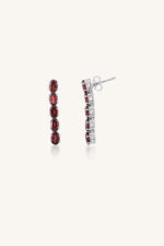 Garnet Necklace Set in  92.5 Sterling Silver KLSS-40219 - Image 2