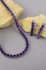 Amethyst Necklace Set  in 92.5 Sterling Silver KLSS-40237 - Image 3