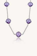 Amethyst Necklace in 92.5 Sterling Silver KLSS-40252 - Image 3