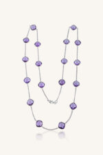 Amethyst Necklace in 92.5 Sterling Silver KLSS-40252 - Image 2
