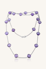 Amethyst Necklace in 92.5 Sterling Silver KLSS-40252