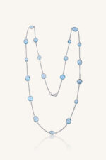Blue Topaz Necklace in 92.5 Sterling Silver KLSS-40290