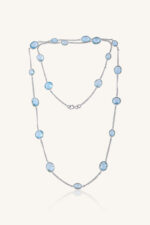 Blue Topaz Necklace in 92.5 Sterling Silver KLSS-40290 - Image 4