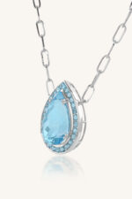 Blue Topaz Pendant in 92.5 Sterling Silver KLSP-50582 - Image 2