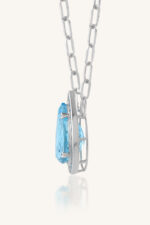 Blue Topaz Pendant in 92.5 Sterling Silver KLSP-50582 - Image 3