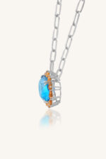 Blue Topaz and Citrine Pendant in 92.5 Sterling Silver KLSP-50599 - Image 3