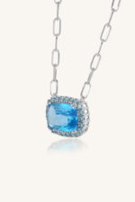 Blue Topaz Pendant in 92.5 Sterling Silver KLSP-50600 - Image 2