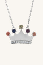 Diamond and Multi Sapphire Pendant in 92.5 Sterling Silver KLSP-50576 - Image 3