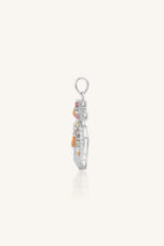 Diamond and Multi Sapphire Pendant in 92.5 Sterling Silver KLSP-50621 - Image 3