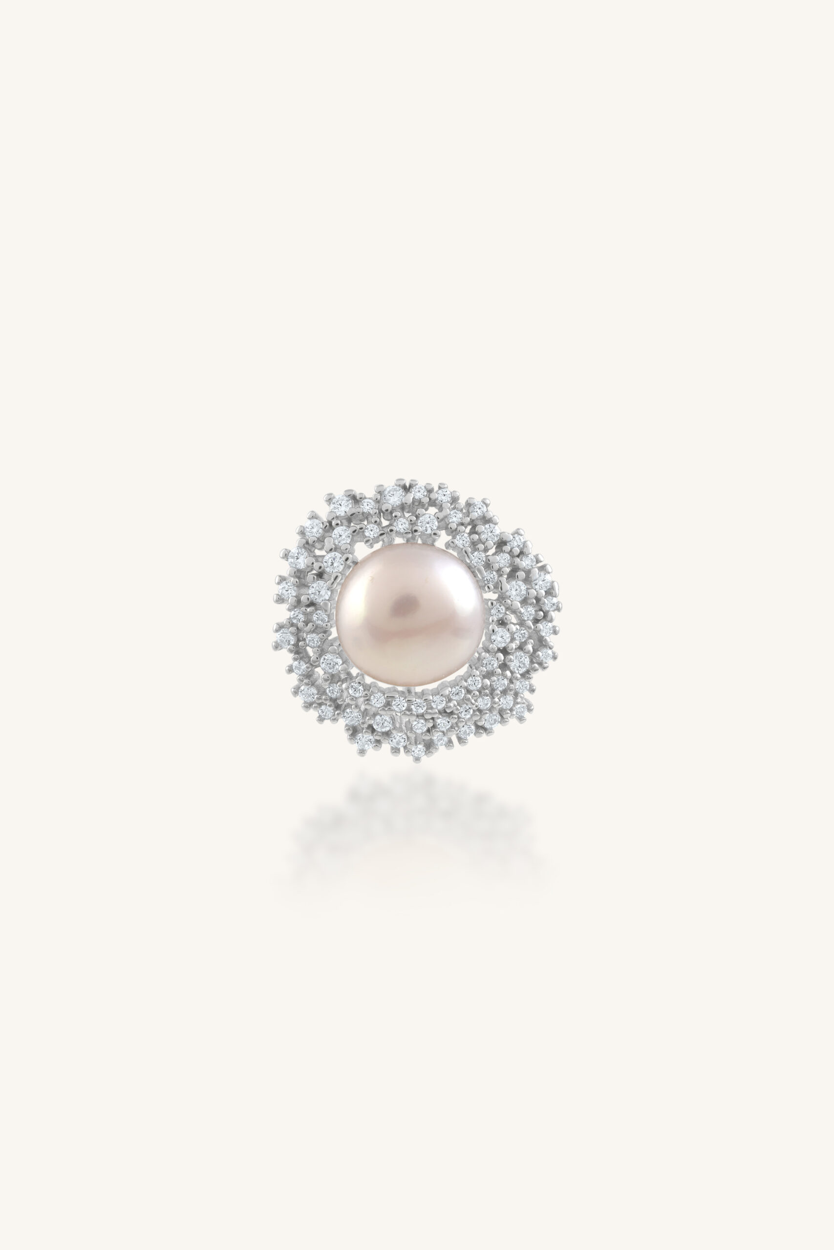 _SKC7925 Pearl and Cz Pendant in 92.5 Sterling Silver KLSP-50615 - Image 1