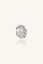 Pearl and Cz Pendant in 92.5 Sterling Silver KLSP-50615 - Image 2