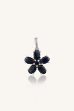 Blue Sapphire Pendant in 92.5 Sterling Silver KLSP-50622