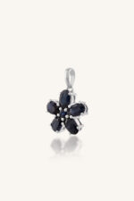 Blue Sapphire Pendant in 92.5 Sterling Silver KLSP-50622 - Image 2
